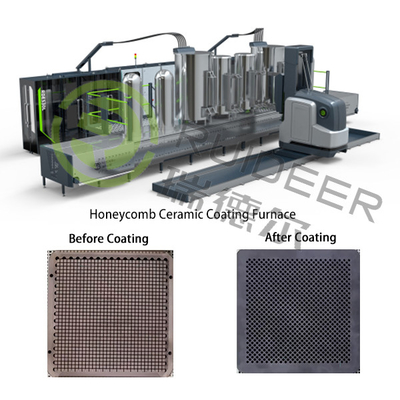 Κεραμικός φούρνος επικάλυψης CVD Honeycomb για θερμοκρασία διαδικασίας 700-1050C και προαιρετικός εξουδετερωτής εκτός αερίου